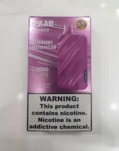 CZAR 9OOO PUFF NICOTINE VAPE BLUEBERRY WATERMELON FRONT