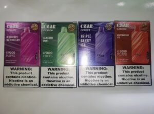 CZAR 9OOO PUFF NICOTINE VAPES VARIETY BUNDLE 4PACK