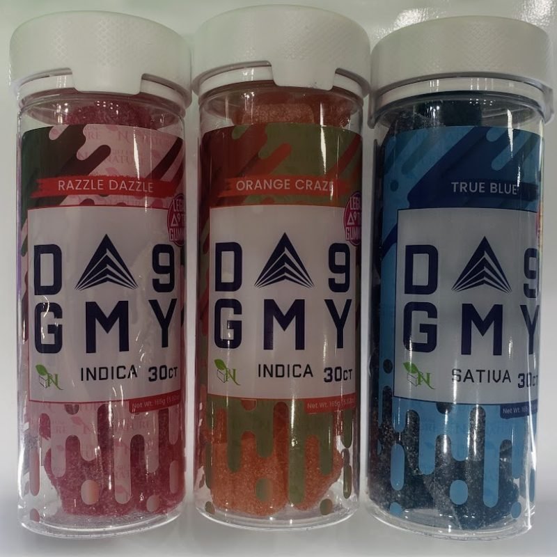 A GIFT FROM NATURE DELTA 9 LEGAL THC GUMMIES TRUE BLUE ORANGE CRAE RAZZEL DAZZLE 3 PACK BUNDLE